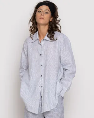 Micro Striped Button-Up Shirt