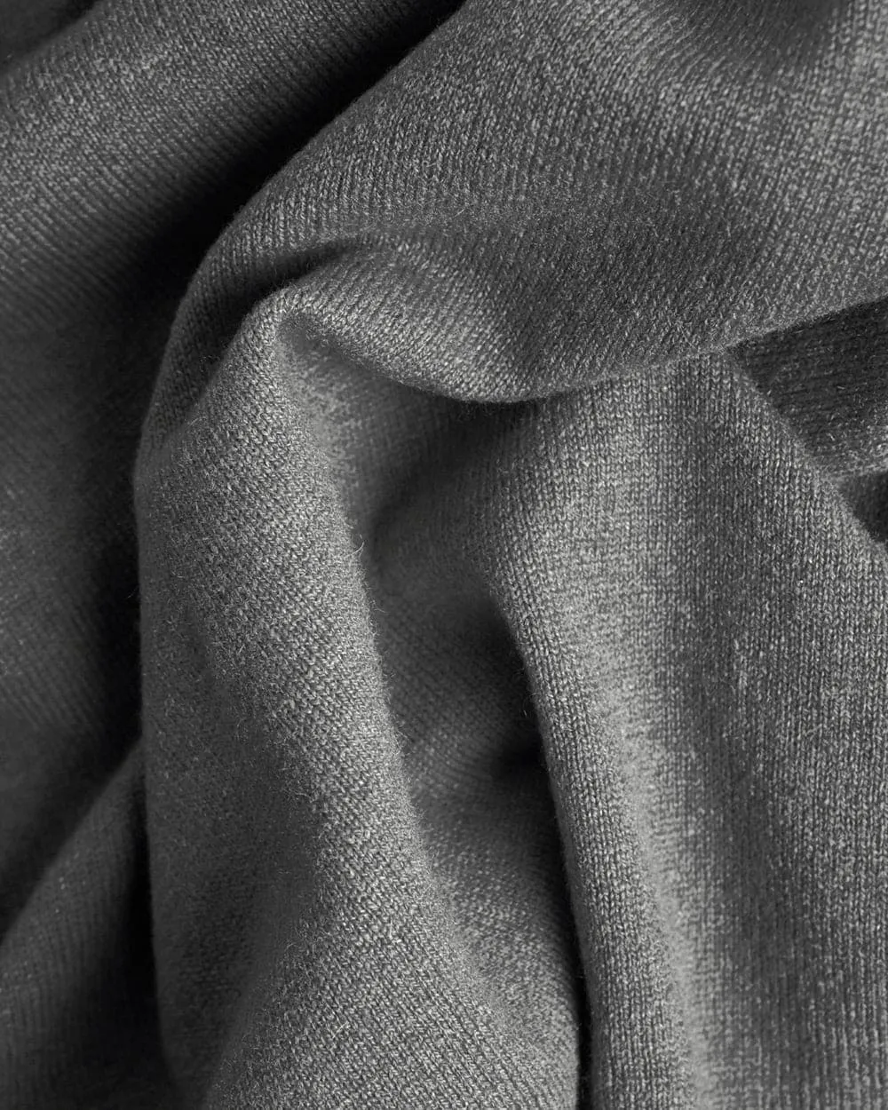 Mid Grey Crew Neck Cashmere Sweater