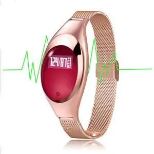 New Ladies Heart Rate Monitor Pedometer Fitness Tracker Smart Watch For Android IOS