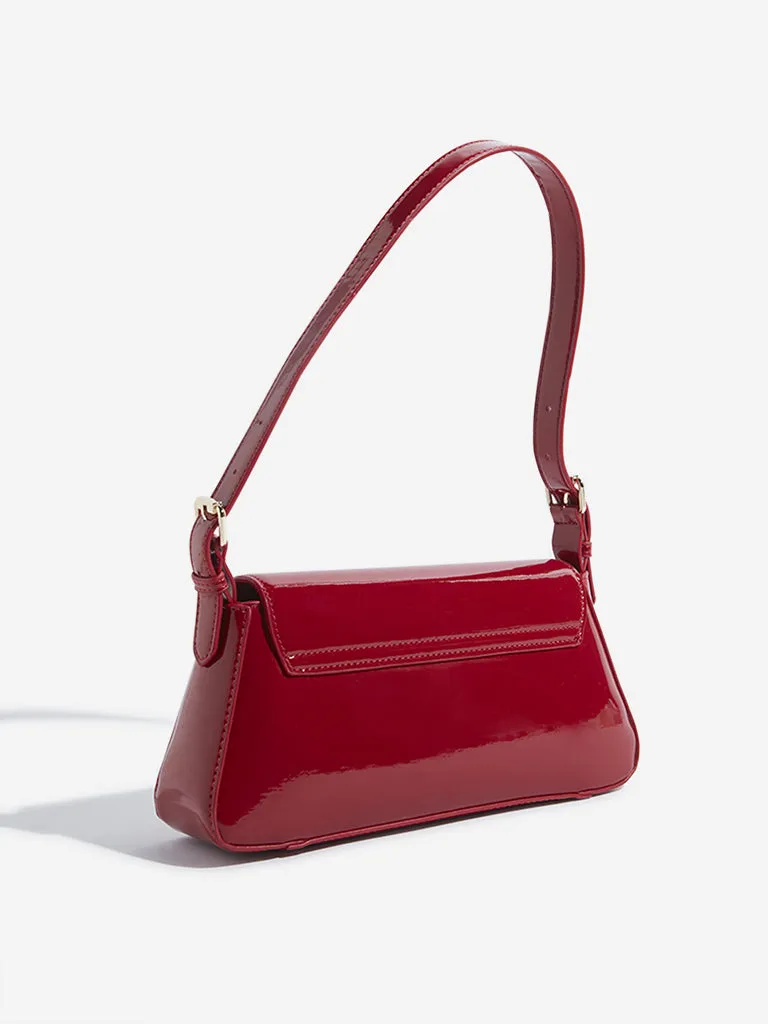 Nuon Red Baguette Bag