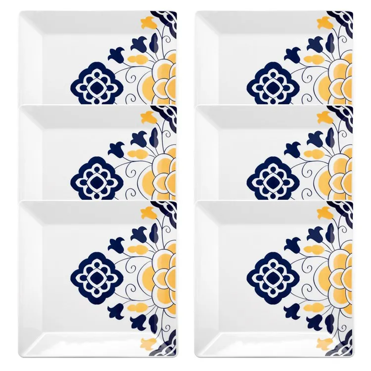 Oxford Quartier 10.43" Square Dinner Plates Set of 12