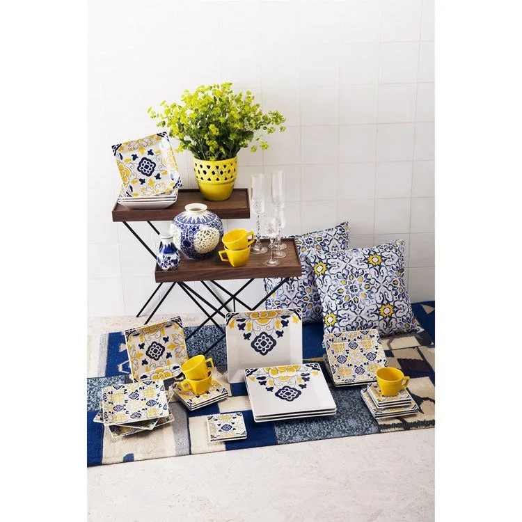 Oxford Quartier 10.43" Square Dinner Plates Set of 12