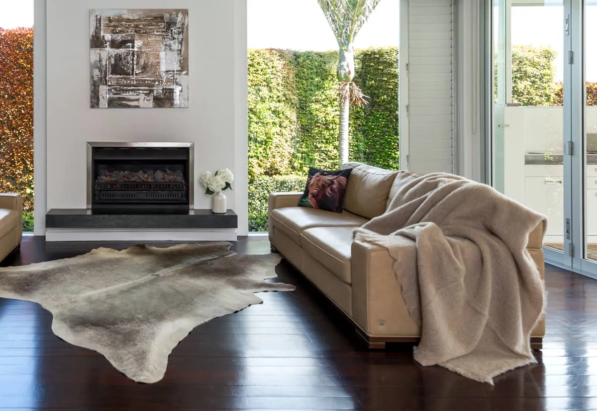 Paper Beige Mohair Throw Blanket