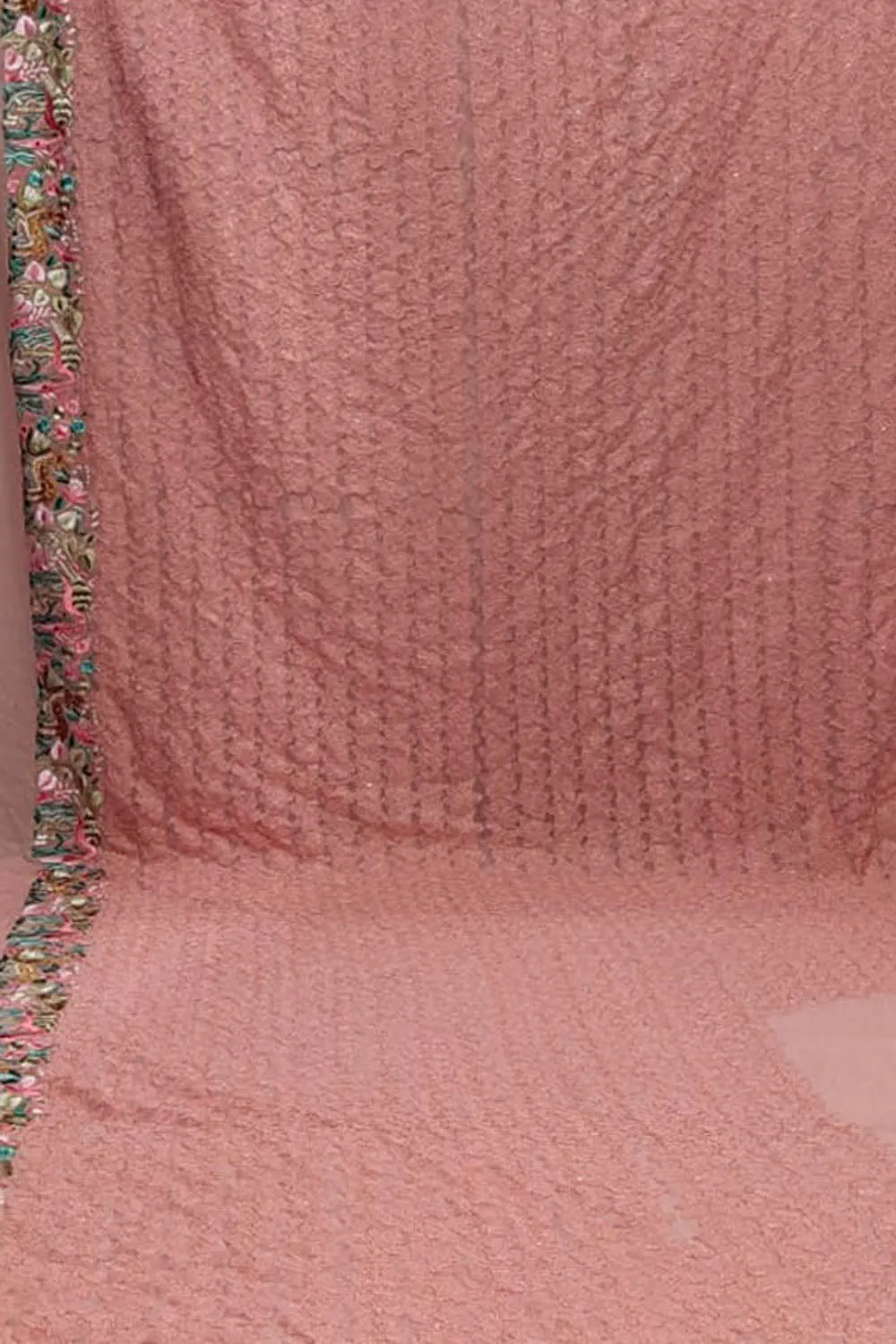 Parsi Gara Georgette Saree: Exquisite Pink Hand Embroidery