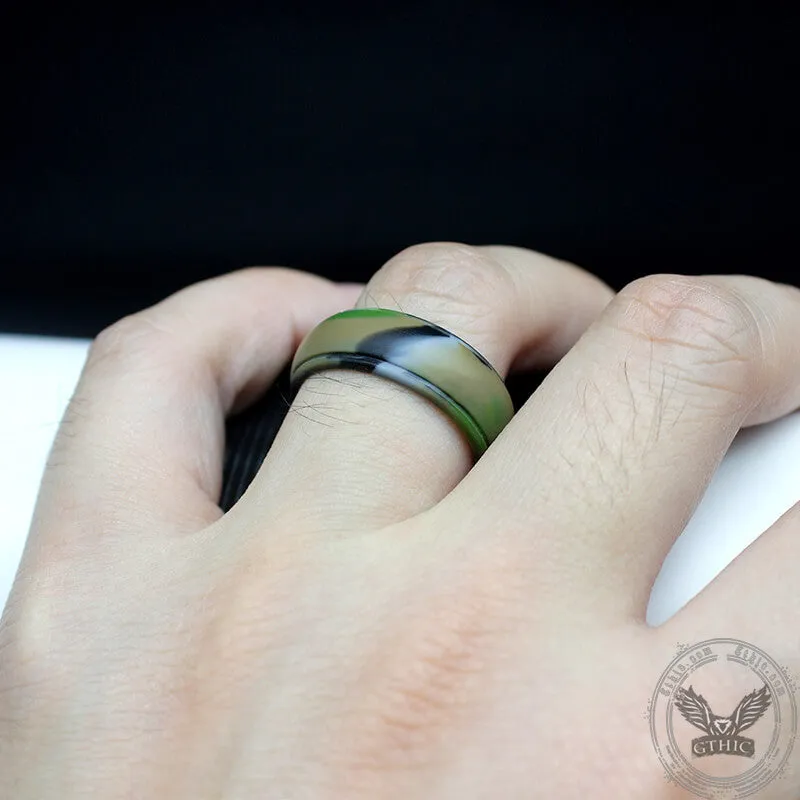 Polished Step-Edge Silicone Ring