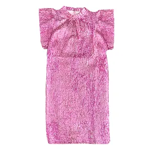 Purple Dress with Crinkle Fabric and Ruffle Sleeves (Each)