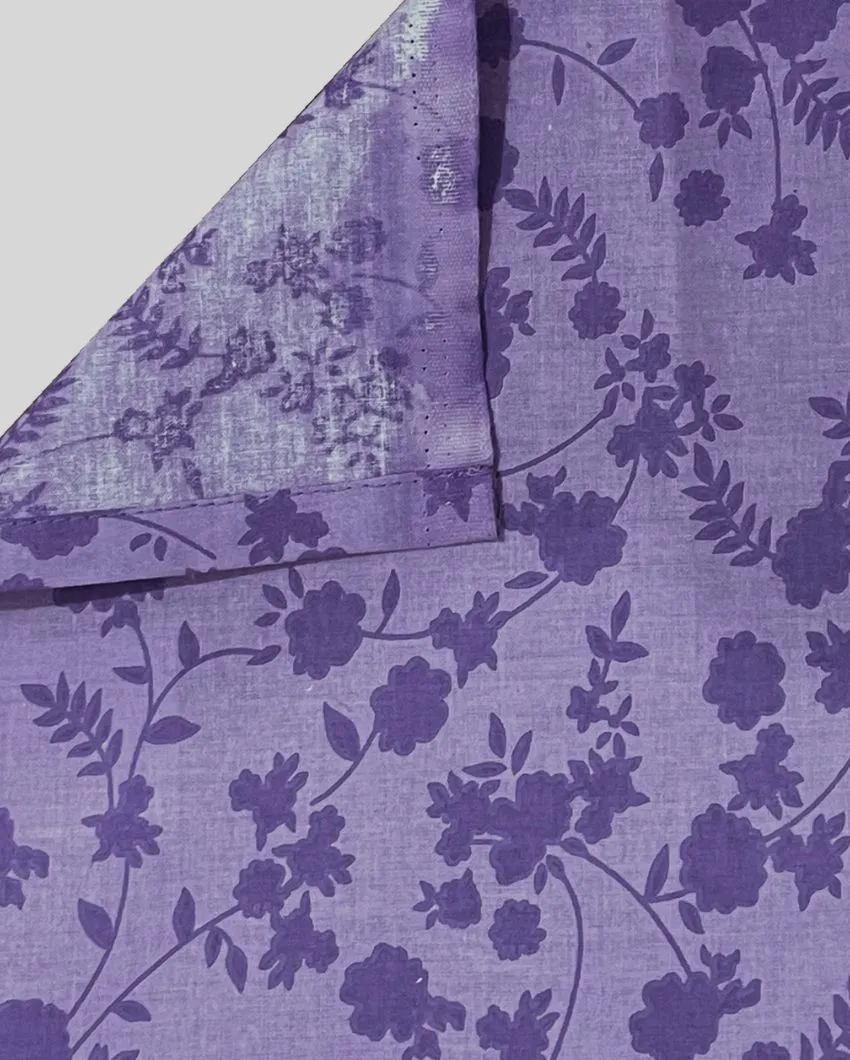 Purple Veda Pure Cotton Single Bedsheet With Pillow Cover | 90 x 60 inches