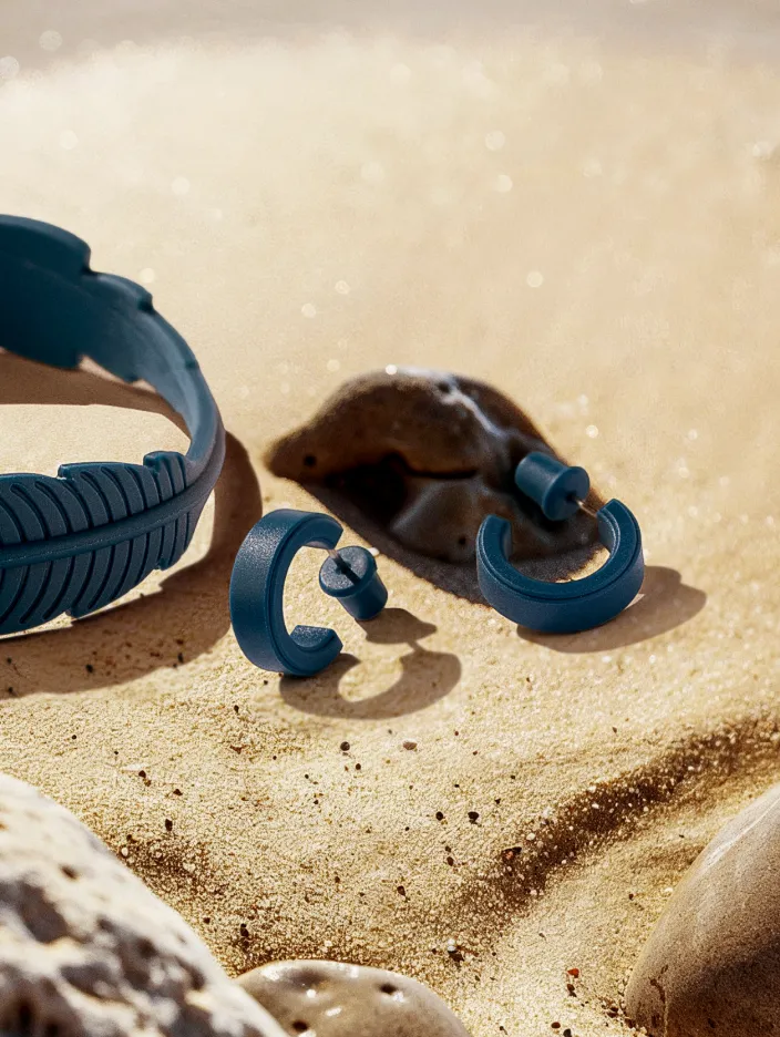 QALO Conscious Unisex Stormy Blue Step Earrings