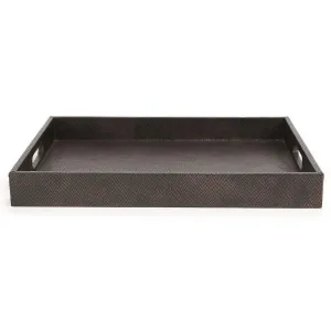 Rectangular Serving Tray Dark Brown