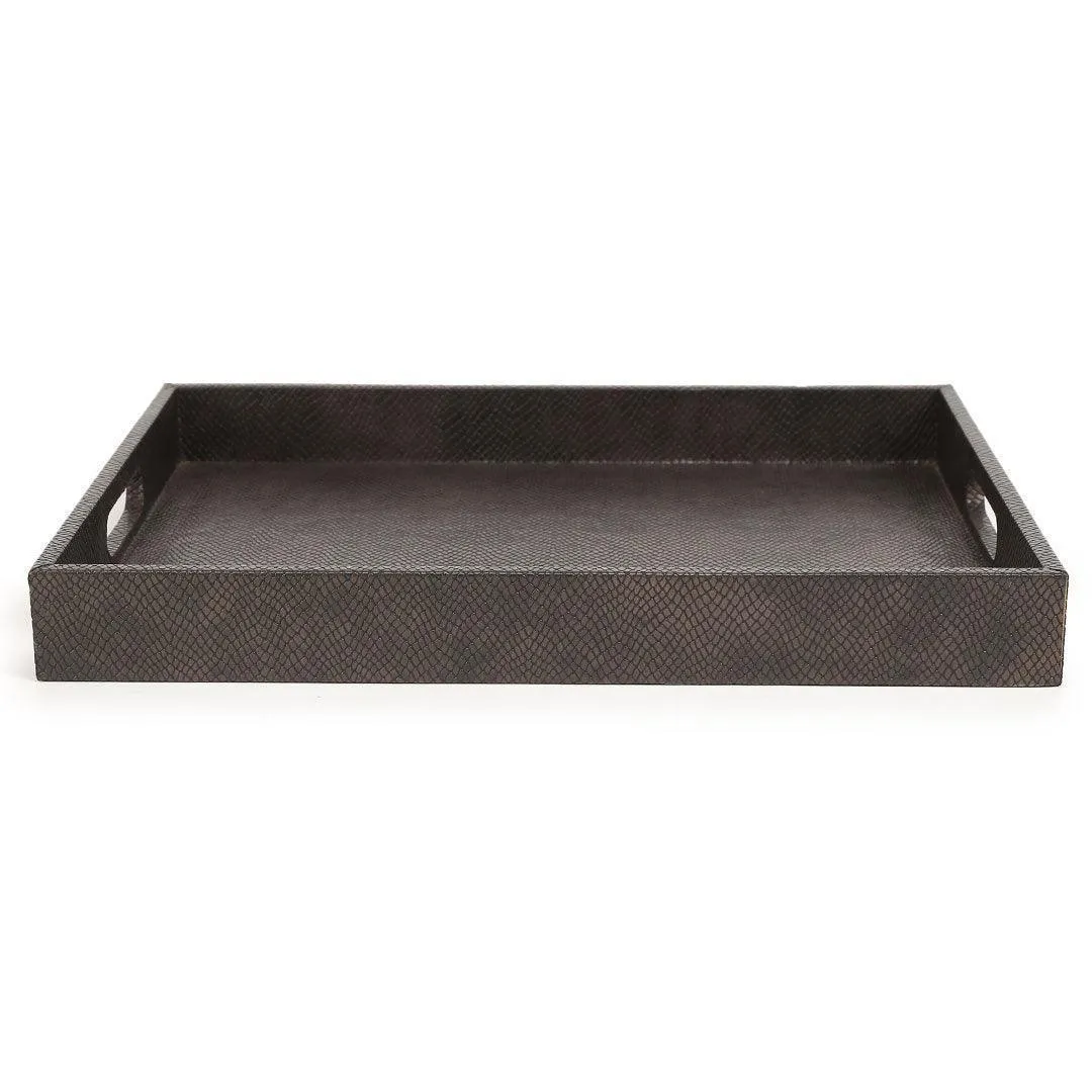 Rectangular Serving Tray Dark Brown