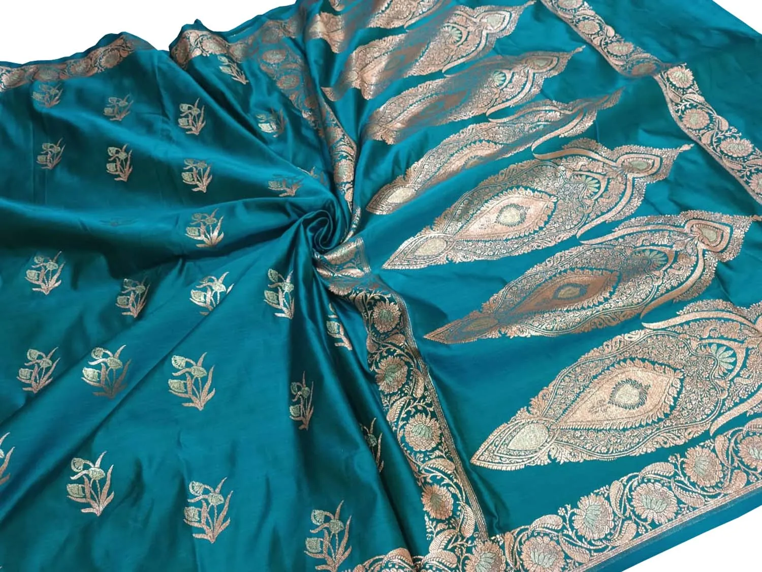 Regal Blue Banarasi Silk Saree - Classic Elegance