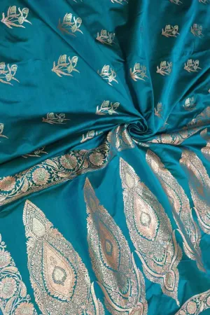 Regal Blue Banarasi Silk Saree - Classic Elegance