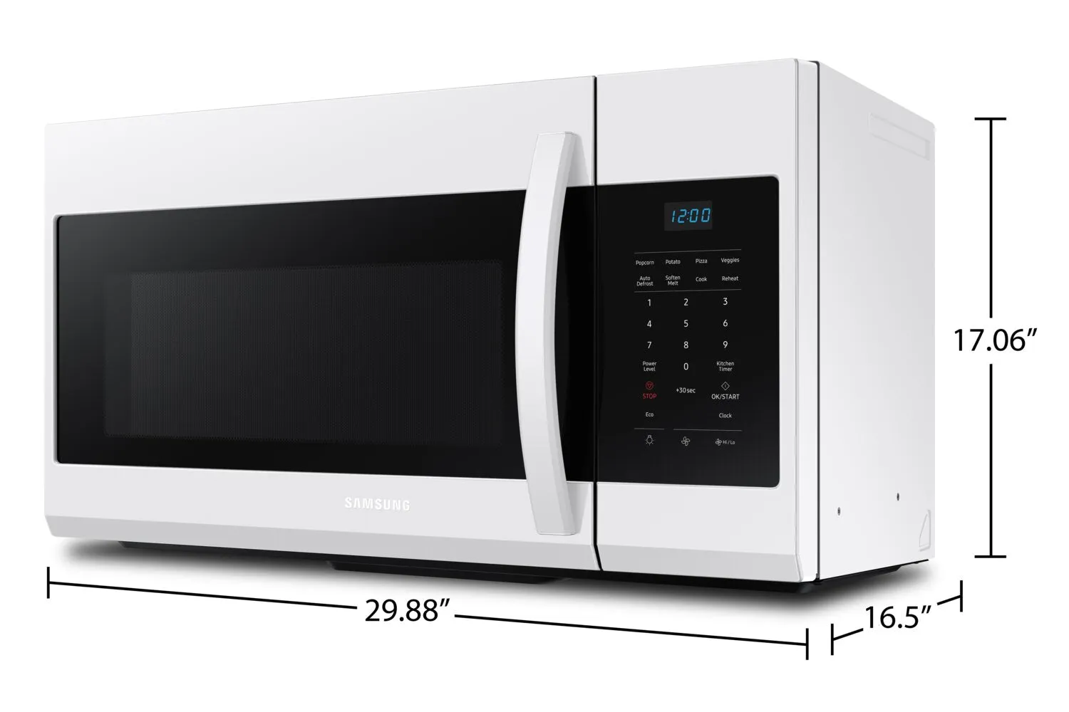 Samsung 1.7 Cu. Ft. Over-the-Range Microwave - ME17R7021EW/AC