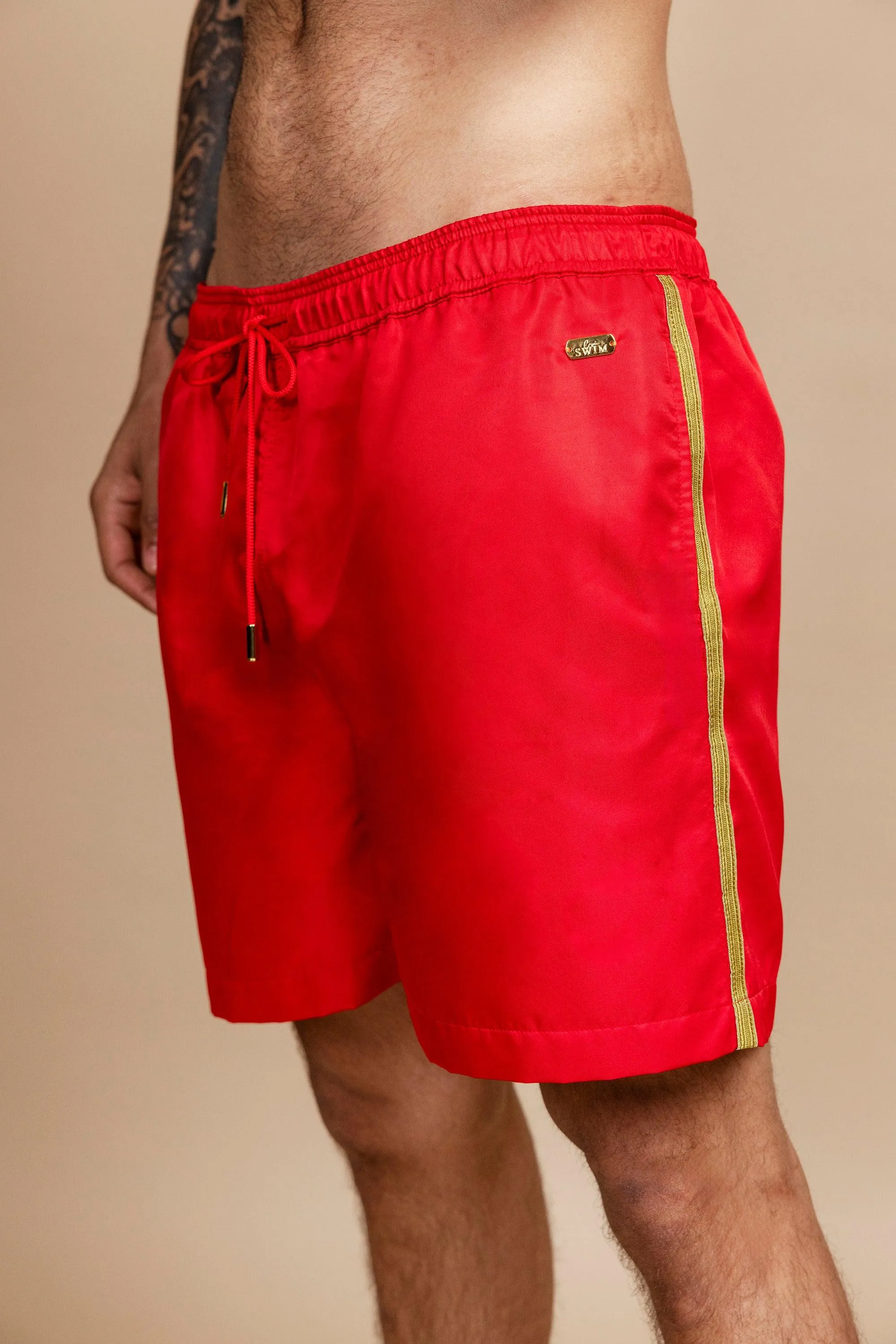 Scarlet Swim Trunks