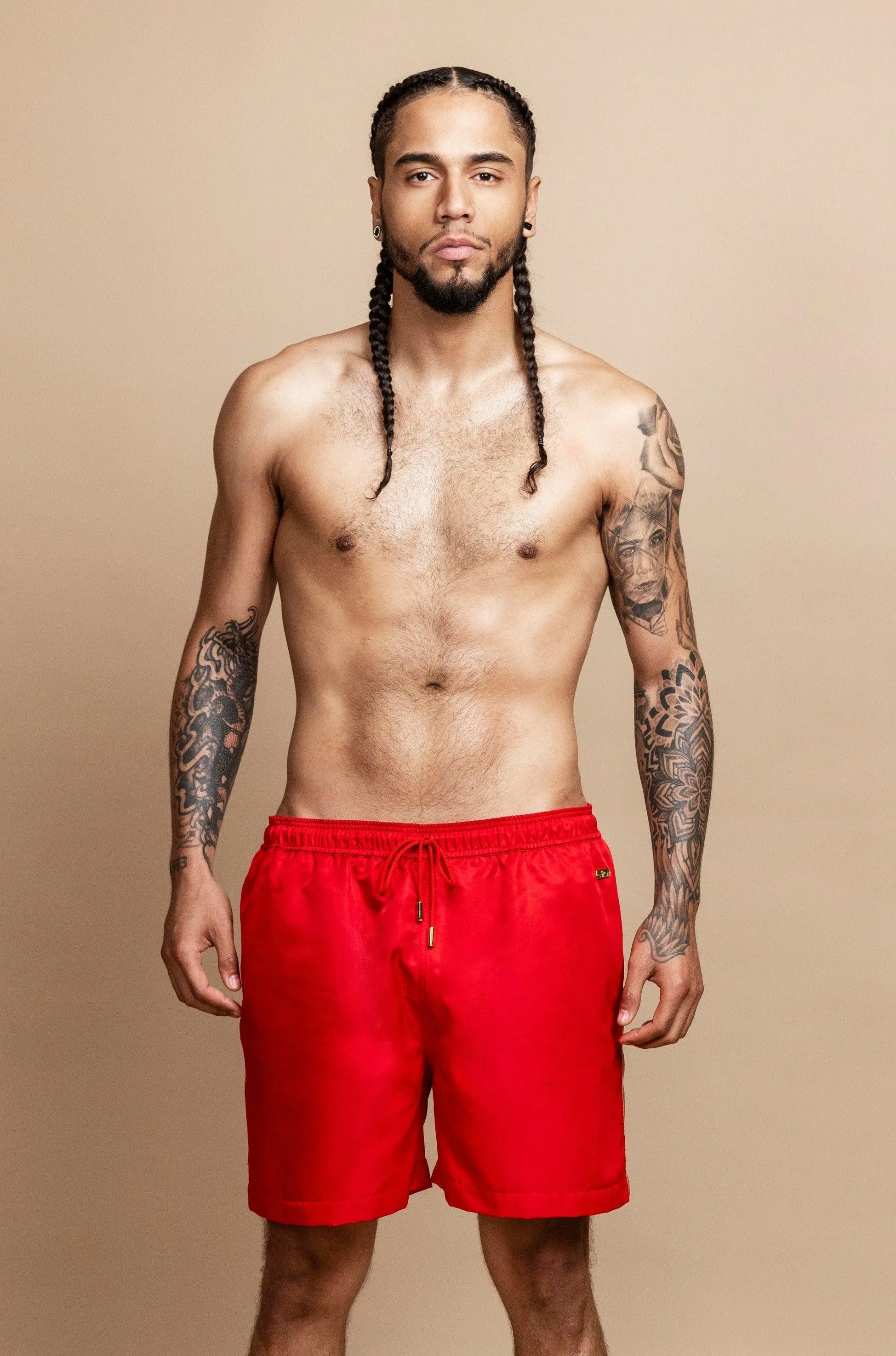 Scarlet Swim Trunks