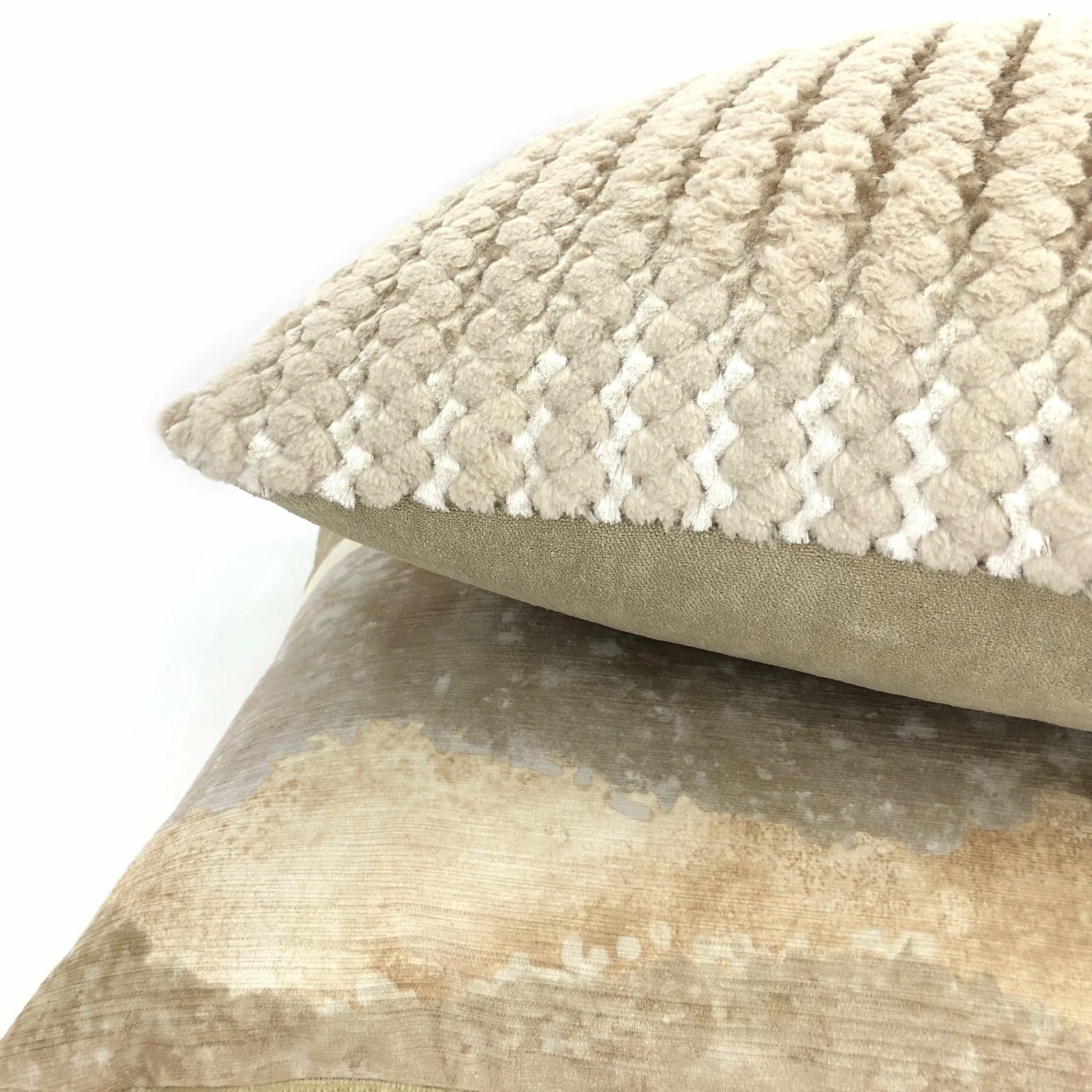 Travertine Natural Stone Digital Print Velvet Pillow Cover