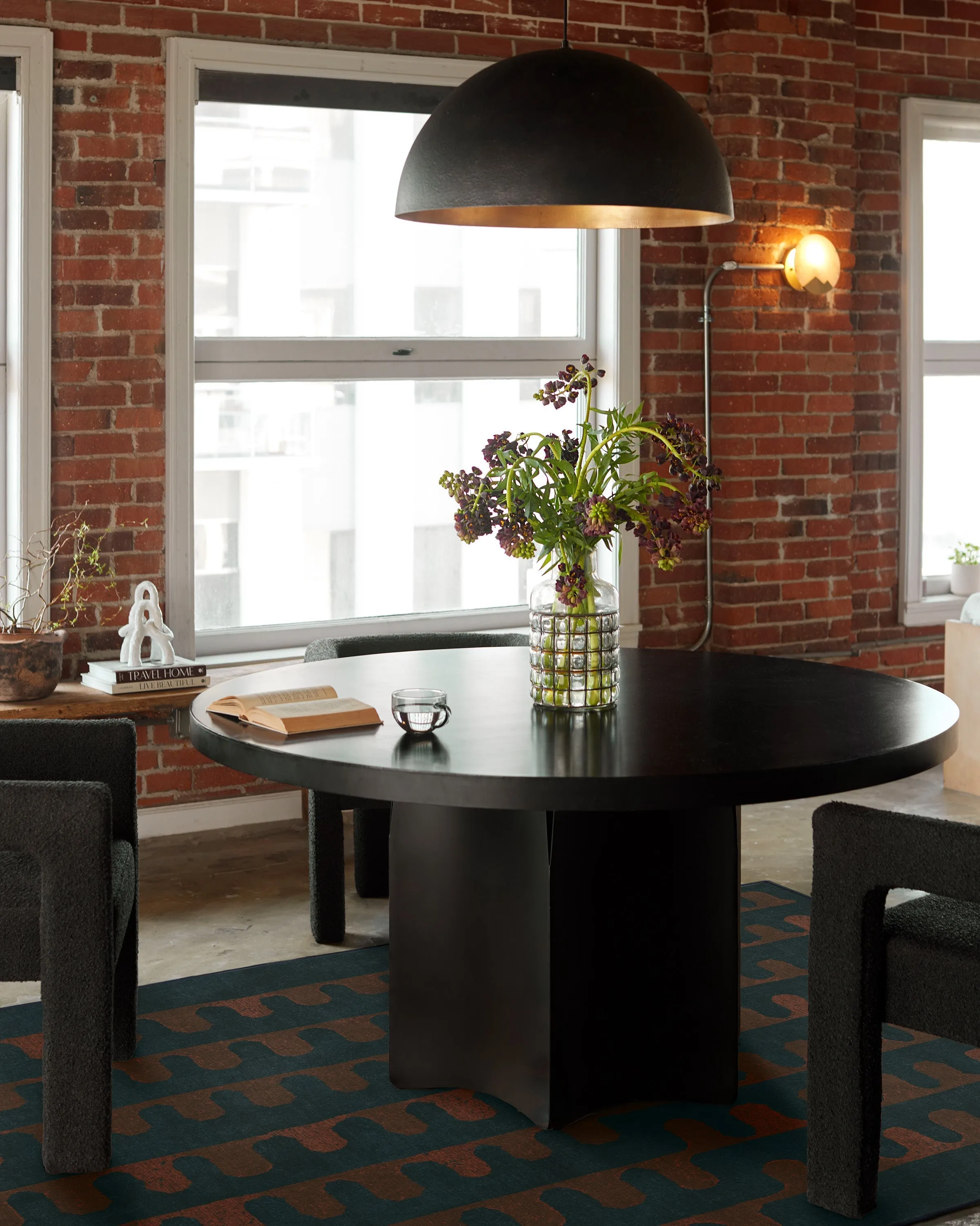 Veza Midnight & Coral Tufted Rug