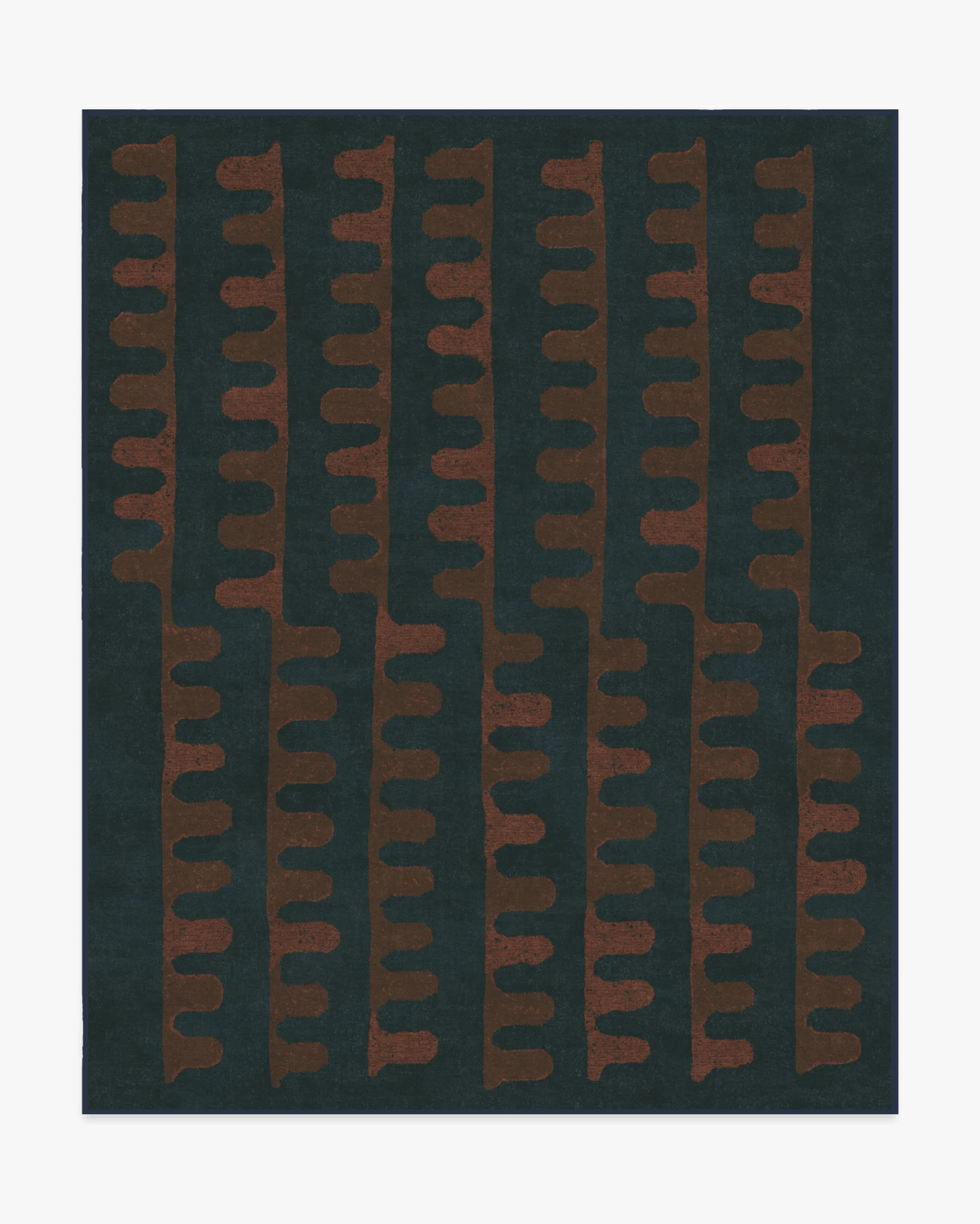 Veza Midnight & Coral Tufted Rug