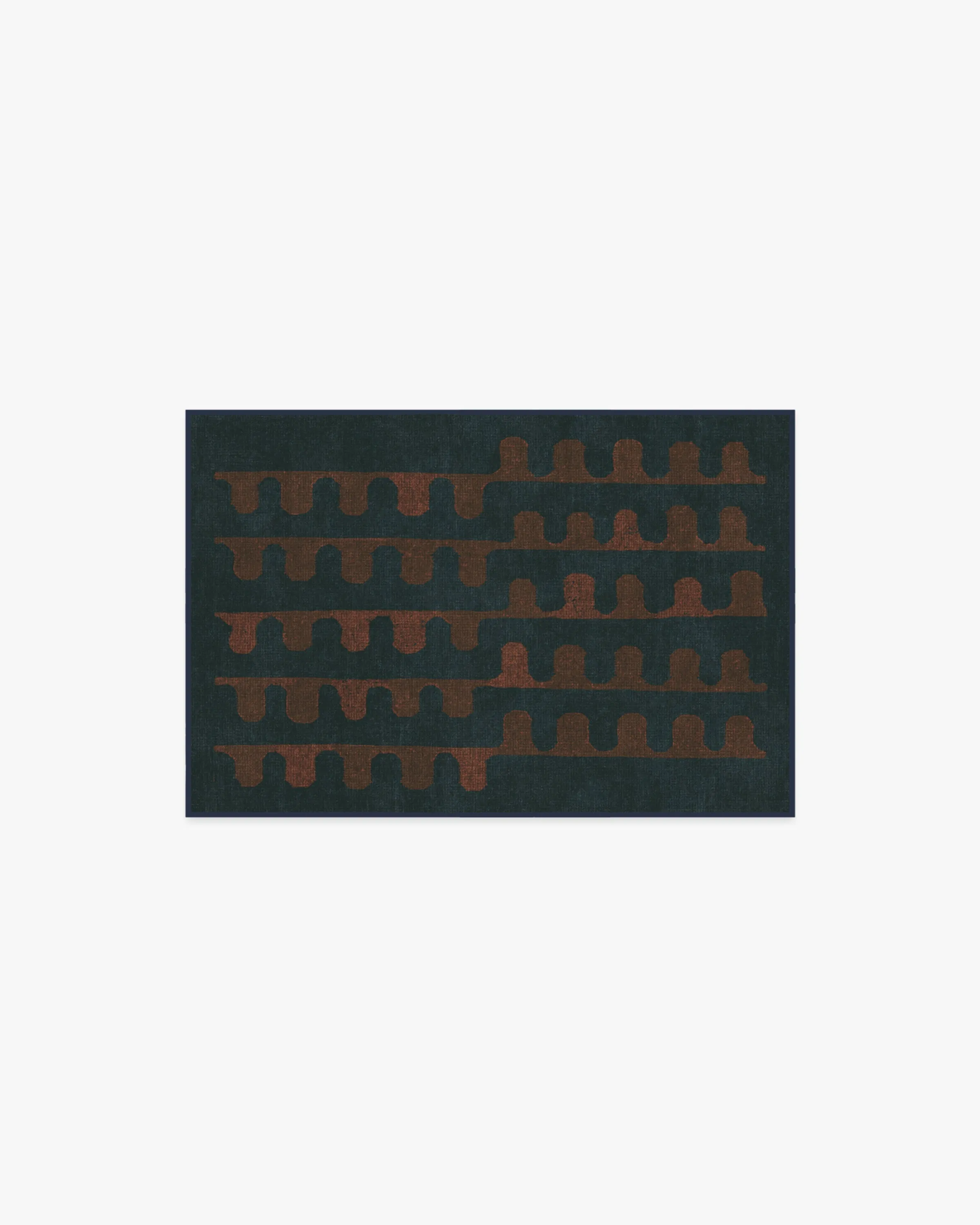 Veza Midnight & Coral Tufted Rug
