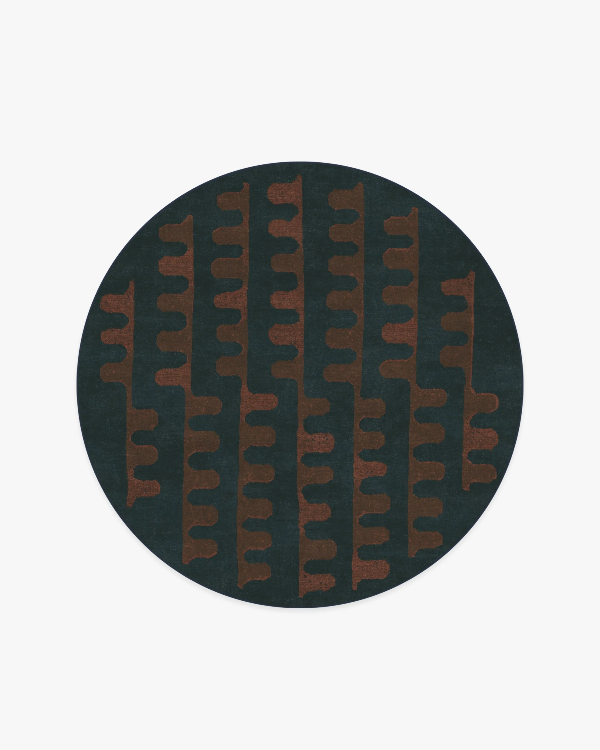 Veza Midnight & Coral Tufted Rug