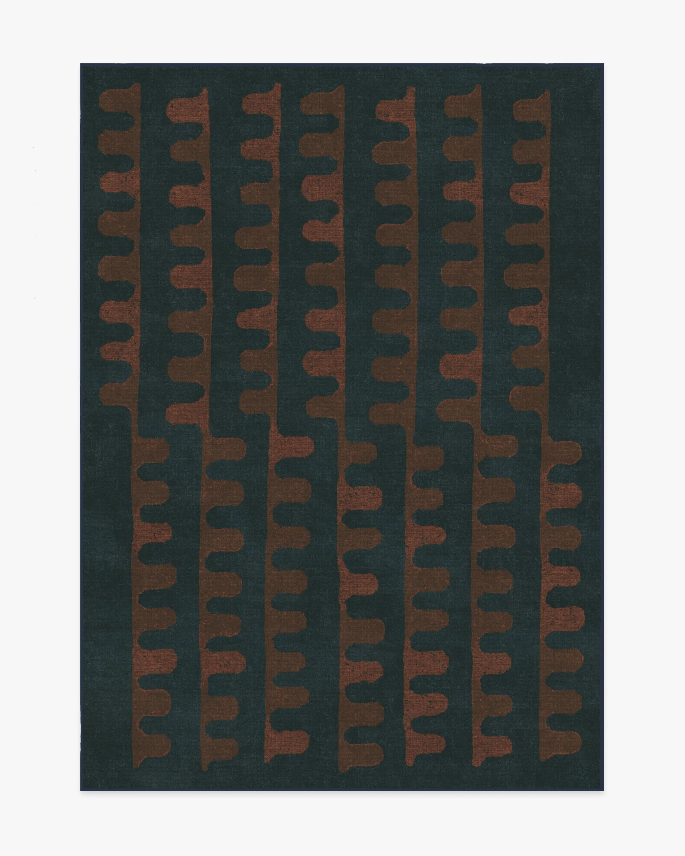 Veza Midnight & Coral Tufted Rug