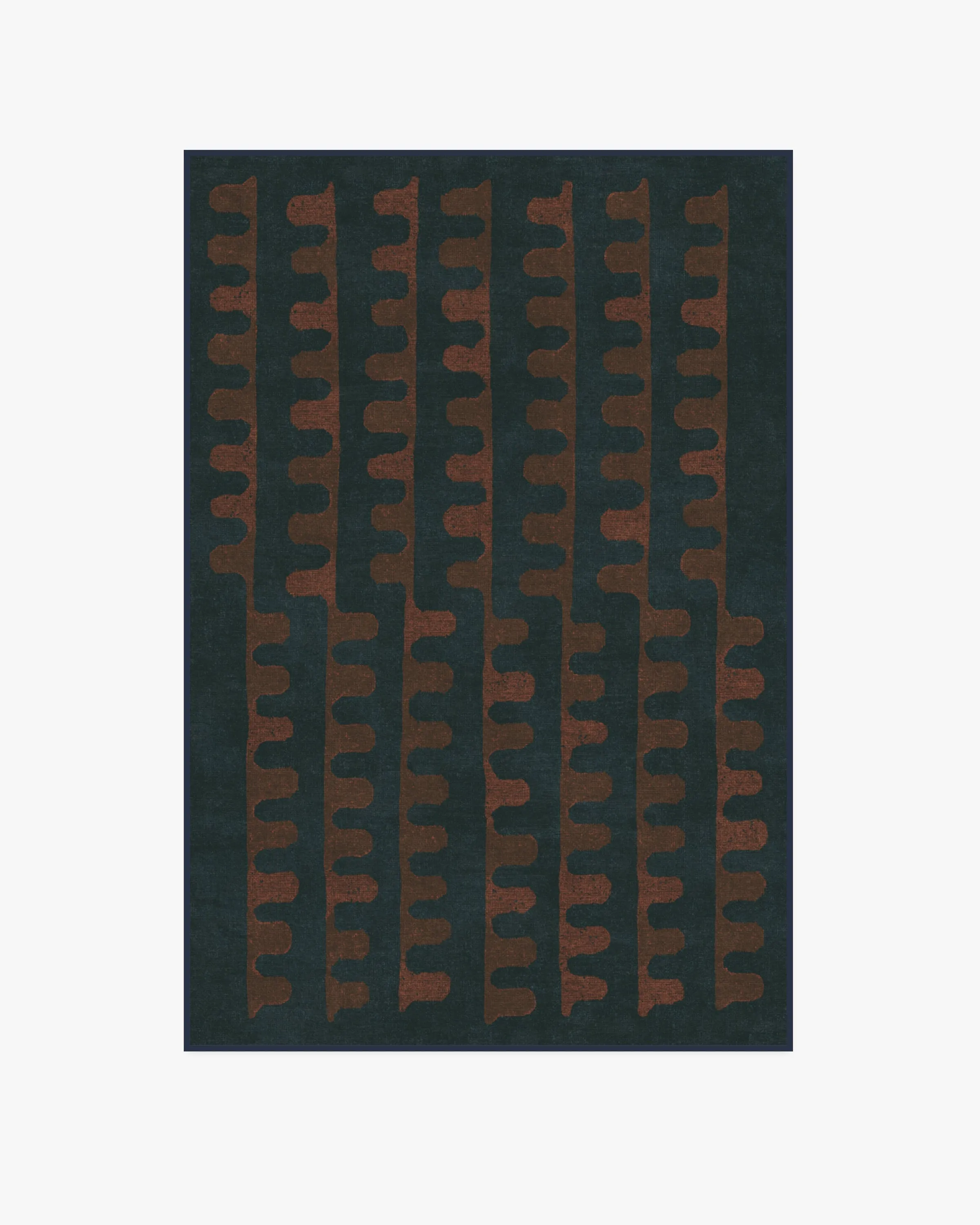 Veza Midnight & Coral Tufted Rug