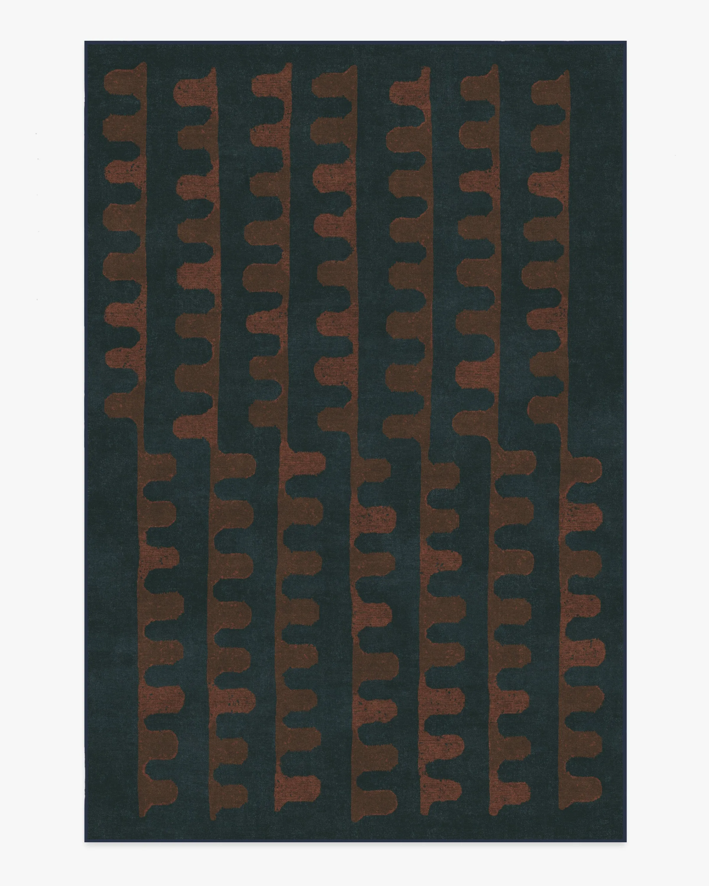 Veza Midnight & Coral Tufted Rug
