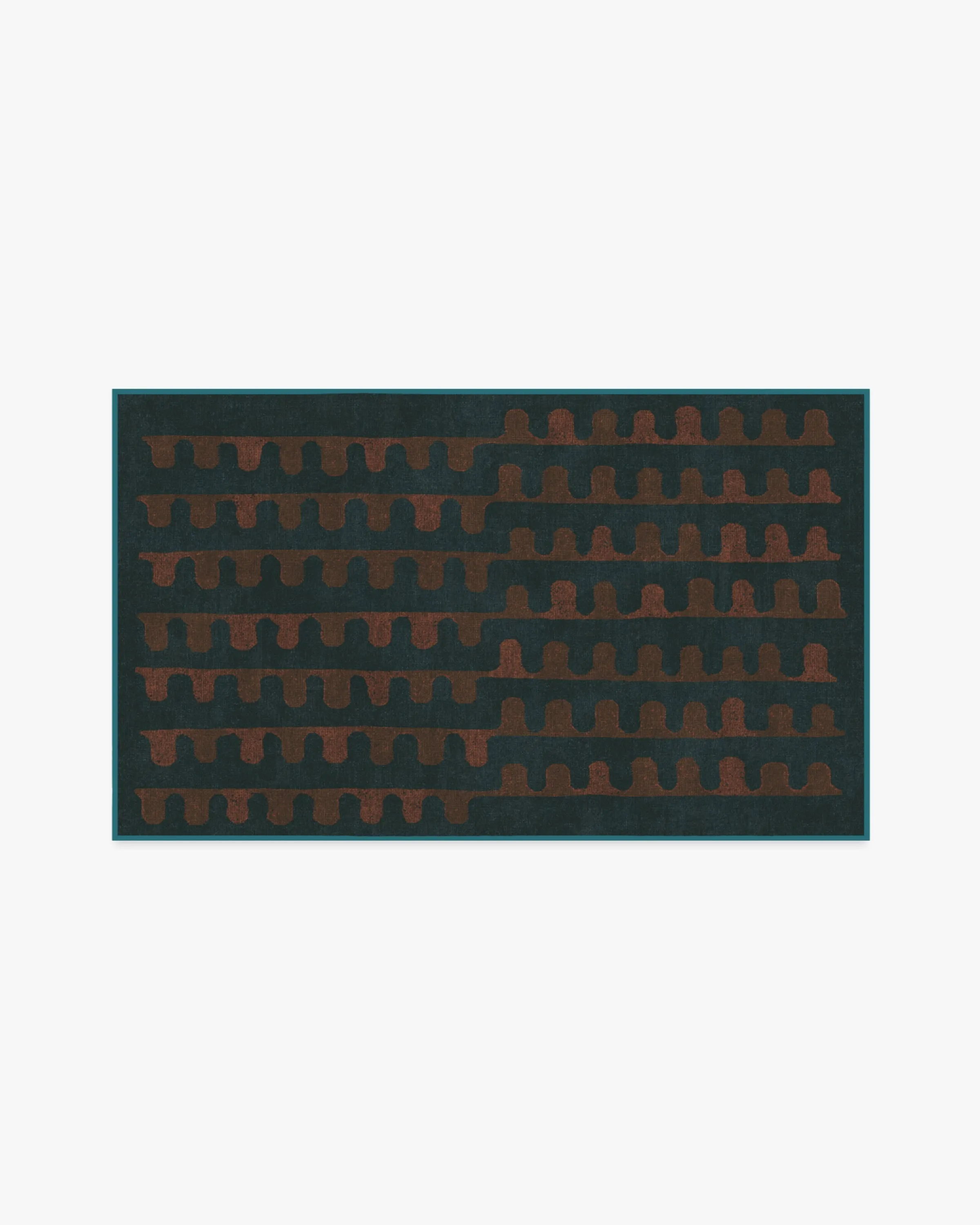 Veza Midnight & Coral Tufted Rug