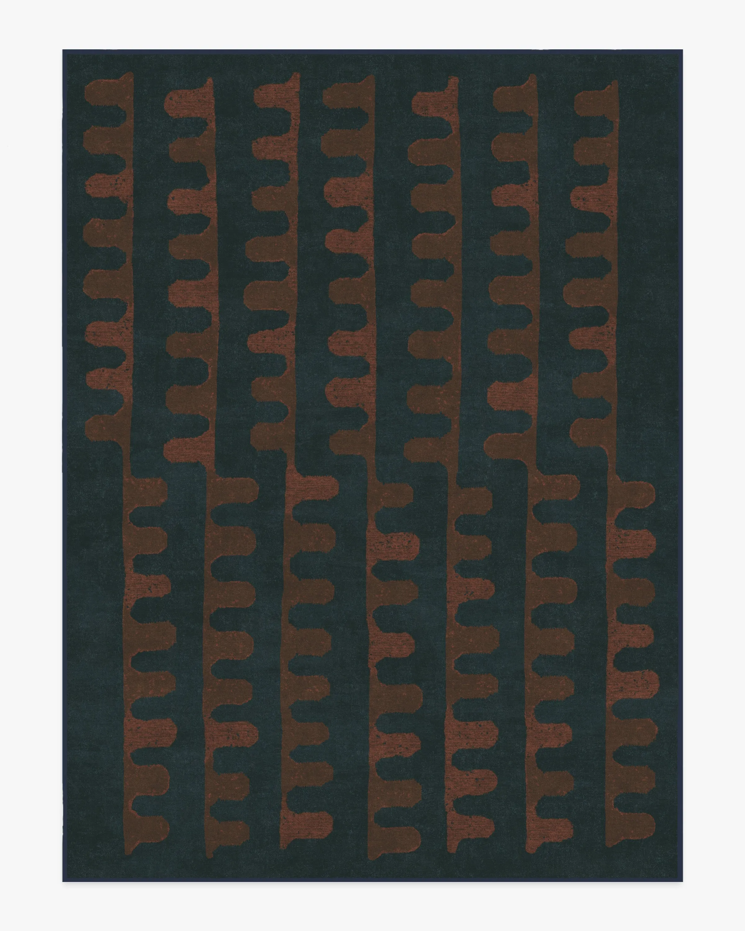 Veza Midnight & Coral Tufted Rug