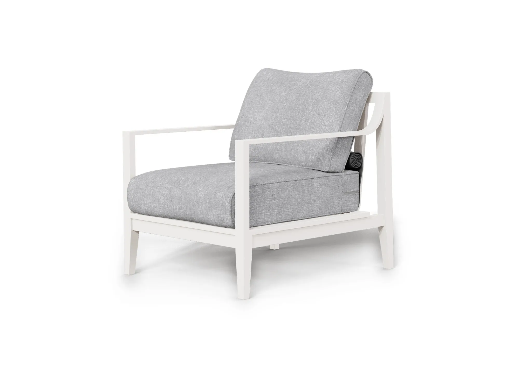 White Aluminum Outdoor Armchair