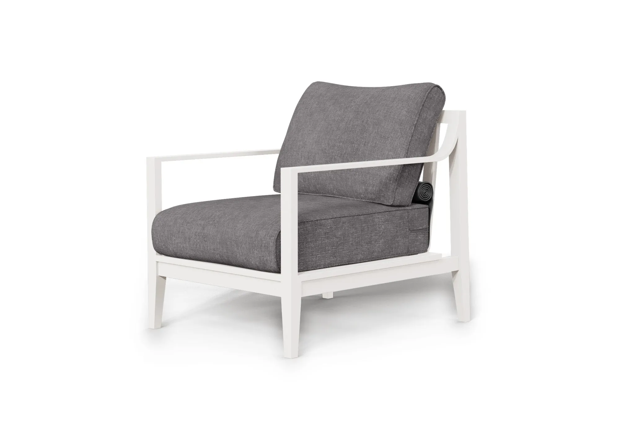 White Aluminum Outdoor Armchair