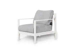 White Aluminum Outdoor Armchair