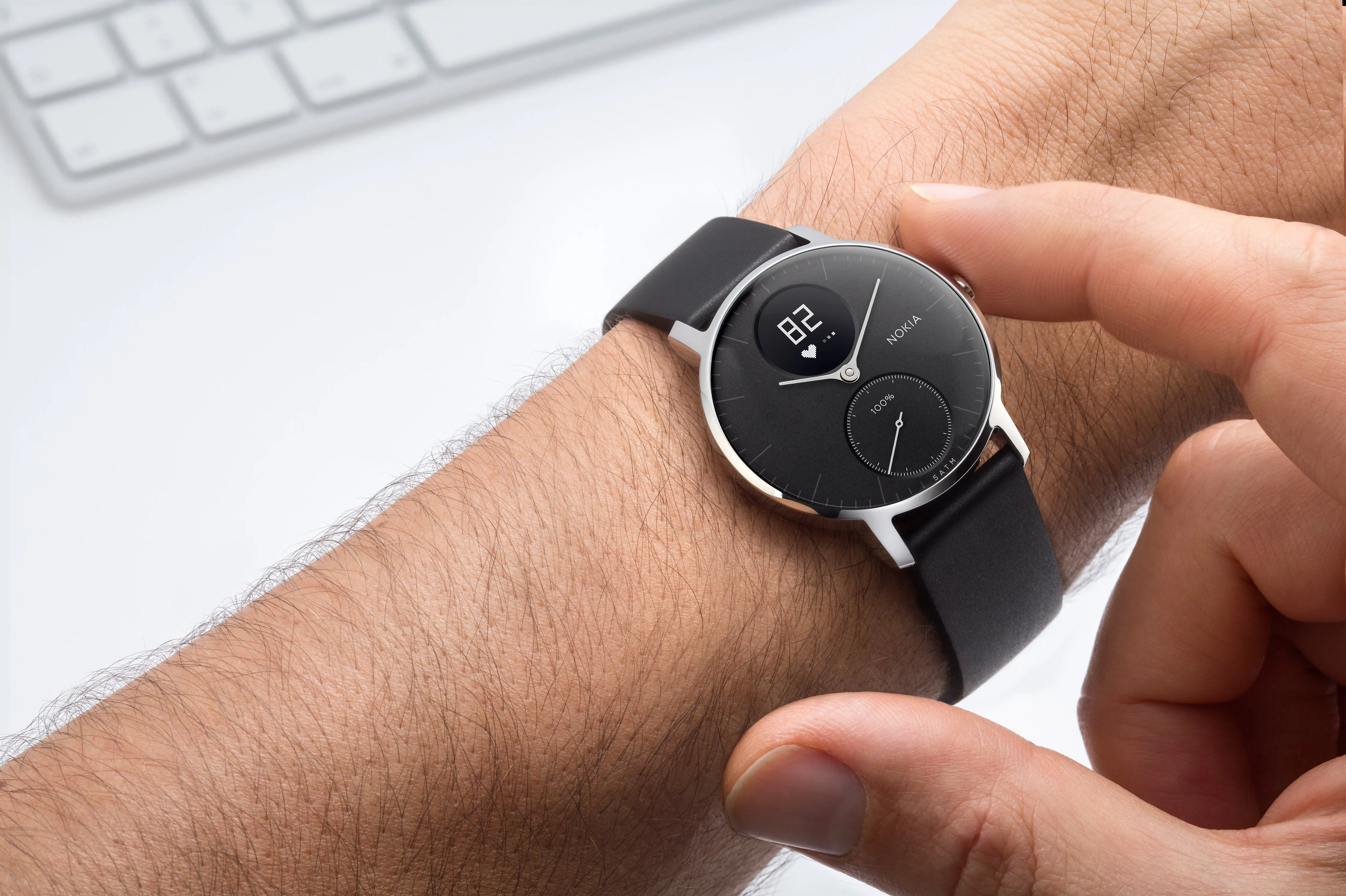 Withings Steel HR Hybrid Smartwatch - 36mm Black
