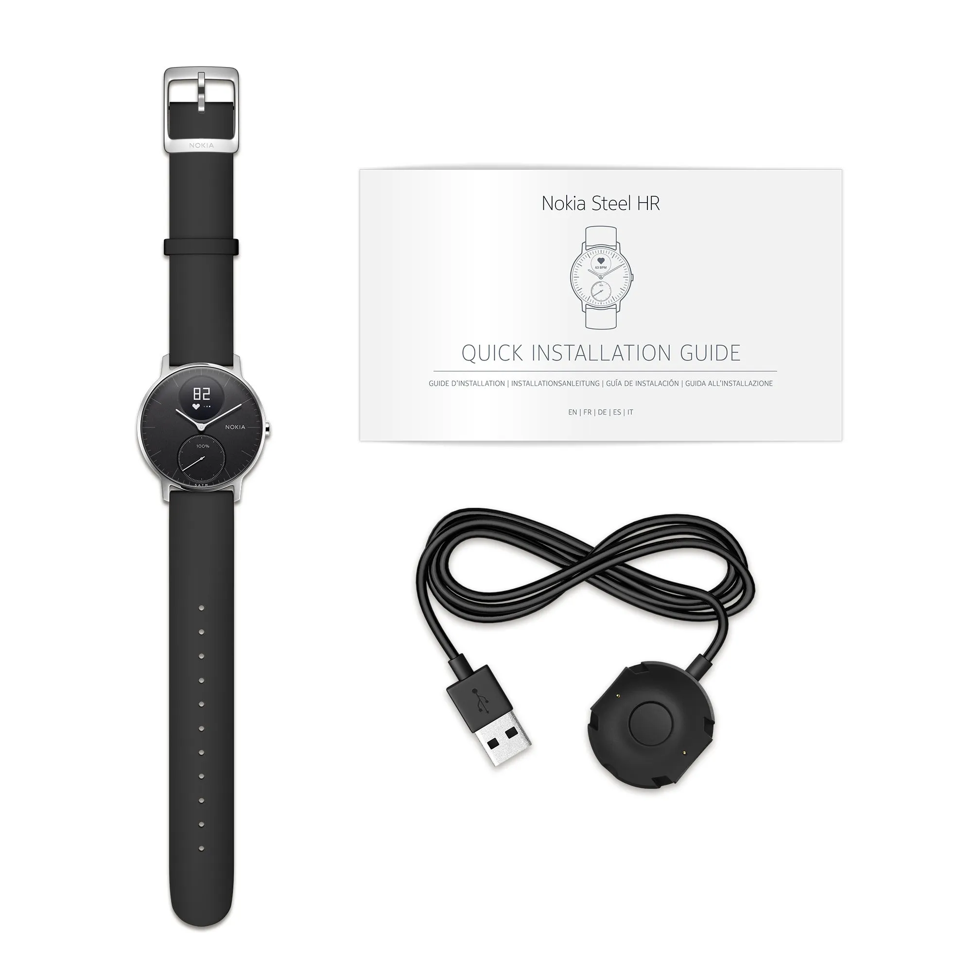 Withings Steel HR Hybrid Smartwatch - 36mm Black